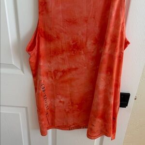 Orange Tie-Dye Mens Tank Top